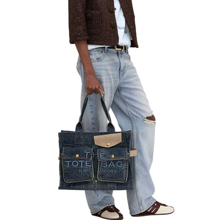Marc Jacobs Women's The Denim Suede Large Cargo Tote Bag
