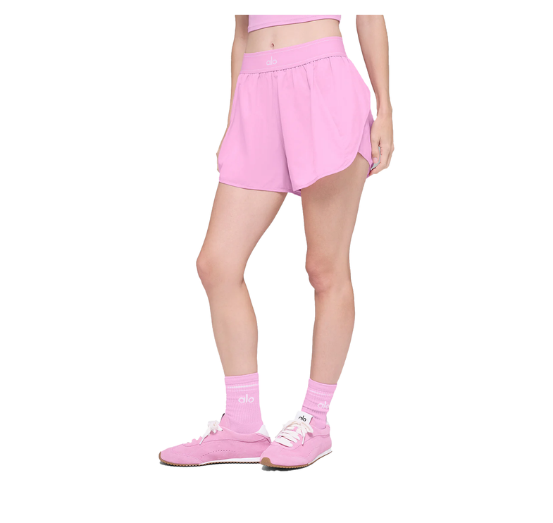 alo Women's Match Point Short Candy Heart Pink