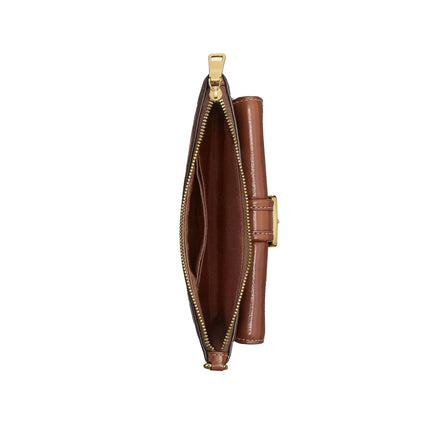 Coach Women's Ashton Wristlet With Striped Patchwork Gold/Redwood Multi