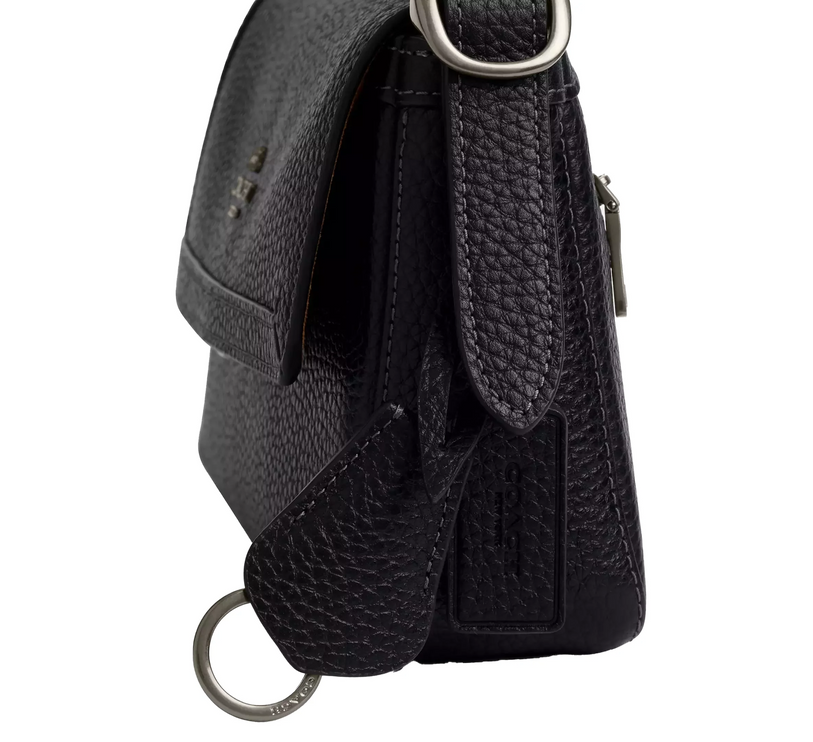 Coach Women's Etta Small Flap Shoulder Bag Gunmetal/Black