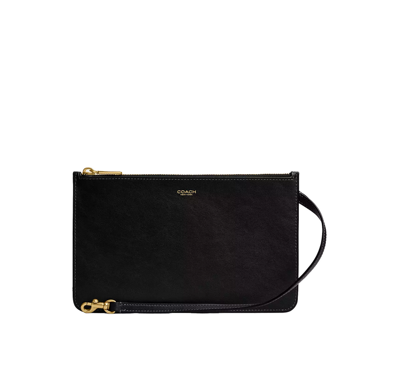 Coach Women's New York Zip Pouch Brass/Black