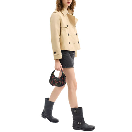 Coach Women's Carmen Mini Crossbody Bag With Cherry Print Gold/Black Multi