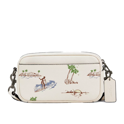 Coach Unisex Jayden Crossbody Bag With Surf Print Gunmetal/Chalk Multi