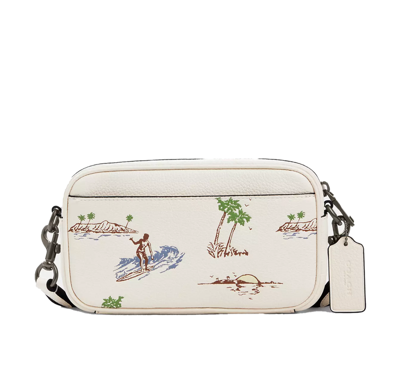 Coach Unisex Jayden Crossbody Bag With Surf Print Gunmetal/Chalk Multi