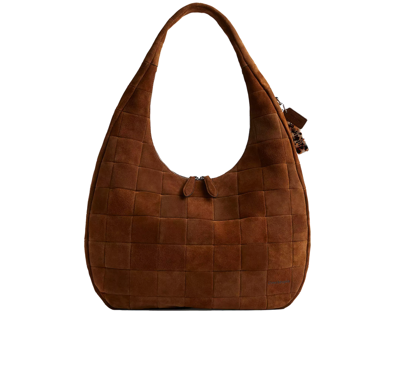 Coach Women's Alter/Ego Large Crescent Shoulder Bag In Upcrafted Suede upcrafted™ Leather/Warm Brown