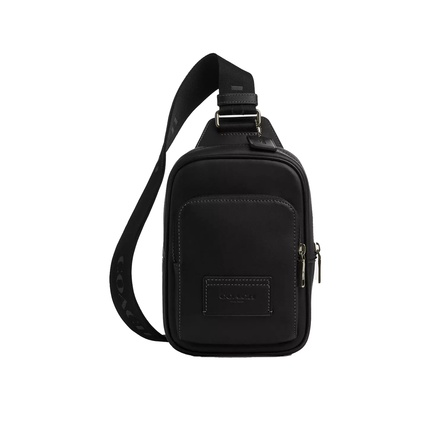 Coach Unisex Racer Sling Pack Gunmetal/Black
