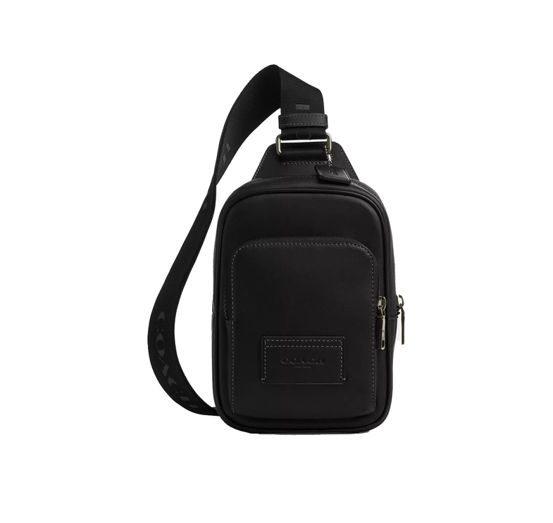 Coach Unisex Racer Sling Pack Gunmetal/Black