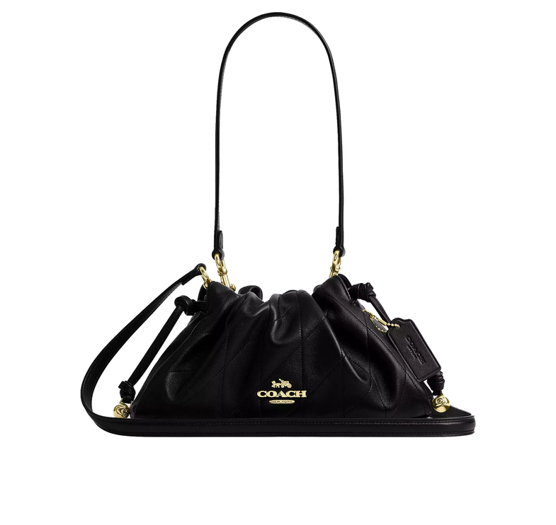 Coach Women's Faye Shoulder Bag With Quilting Gold/Black