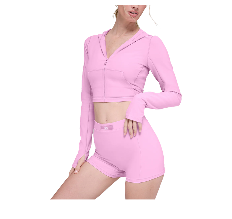 alo Women's Alosoft Sincere Fitted Jacket Candy Heart Pink