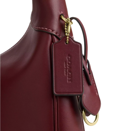 Coach Women's Ella Shoulder Bag Gold/Maroon