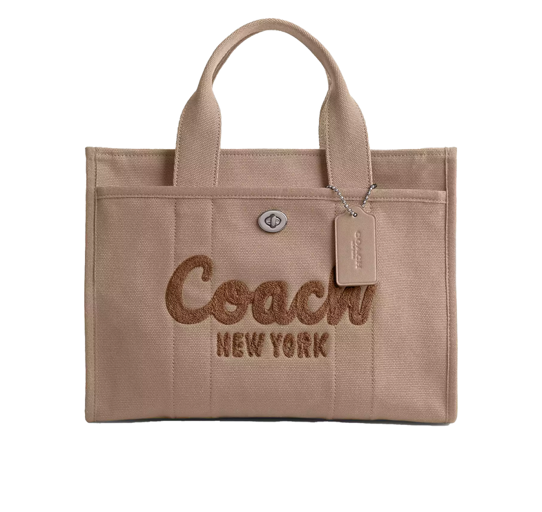 Coach Women's Cargo Tote Bag Silver/Dark Natural