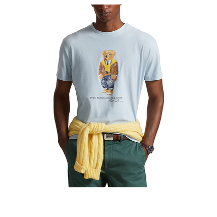 Polo Ralph Lauren Men's Classic Fit Polo Bear Jersey T-Shirt Southport Blue/Hudson Valley Bear
