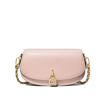 Michael Kors Women's Mila Small Leather Shoulder Bag Soft Pink