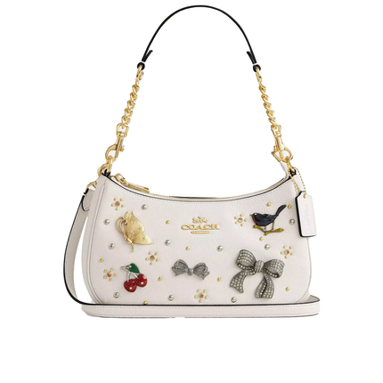 Coach Women's Teri Shoulder Bag With Pins Gold/Chalk