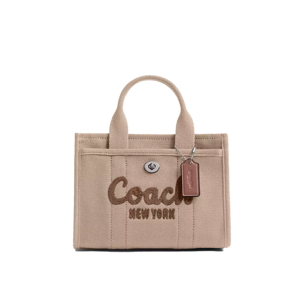 Coach Women's Cargo Tote Bag 20 Silver/Dark Natural