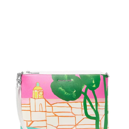 Michael Kors Women's Michael Kors X Christina Zimpel Jet Set Extra-Large Convertible Wristlet Raspberry Multi