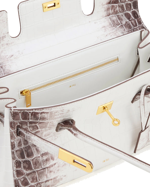 JW PEI Women's Yara Shoulder Bag - White Croc