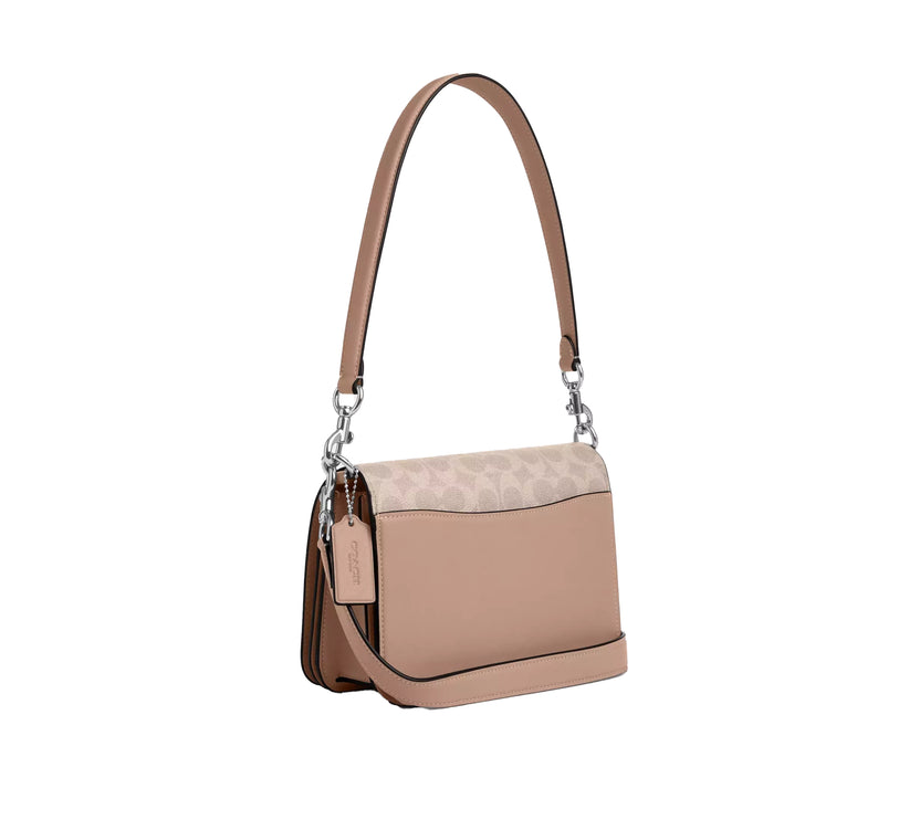 Coach Women's Quinn Bag In Signature Canvas Silver/Sand/Taupe