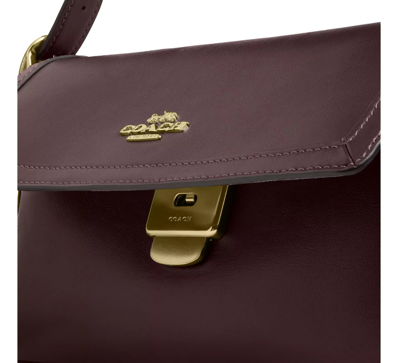 Coach Women's Etta Small Flap Shoulder Bag Gold/Espresso