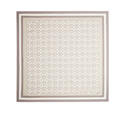 Coach Women's Signature Silk Square Scarf Bone