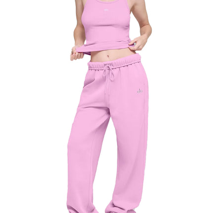 alo Women's Accolade Straight Leg Sweatpant Candy Heart Pink