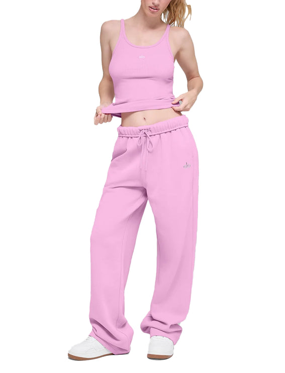 alo Women's Accolade Straight Leg Sweatpant Candy Heart Pink