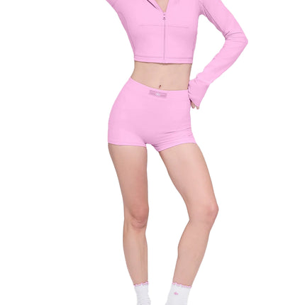 alo Women's Alosoft Sincere Micro Short Candy Heart Pink