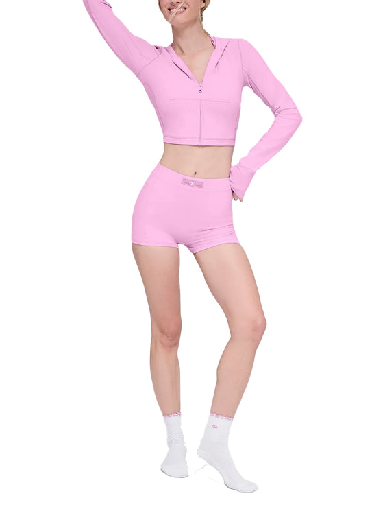 alo Women's Alosoft Sincere Micro Short Candy Heart Pink