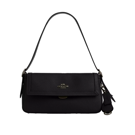 Coach Women's Etta Small Flap Shoulder Bag Gunmetal/Black