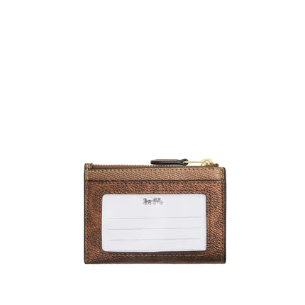 Coach Women's Mini Skinny Id Case In Signature Canvas Gold/Brown/Copper
