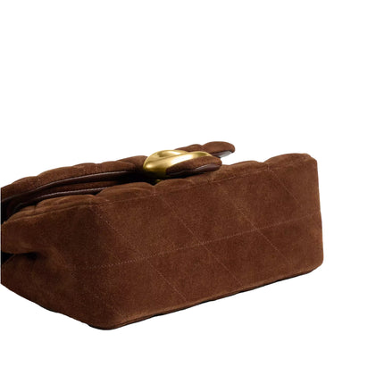 Coach Women's Tabby Shoulder Bag 20 With Quilting Suede/Brass/Warm Brown