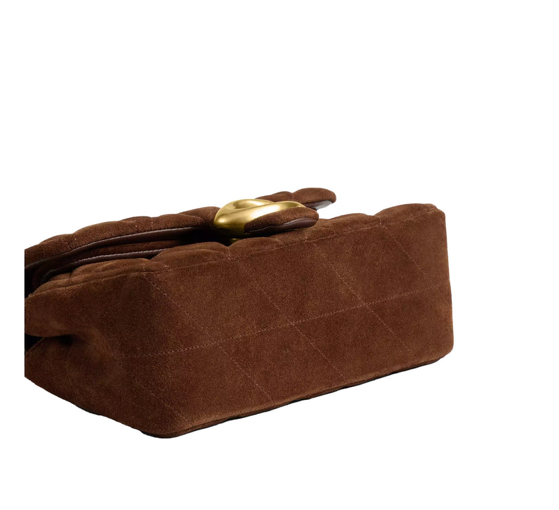 Coach Women's Tabby Shoulder Bag 20 With Quilting Suede/Brass/Warm Brown