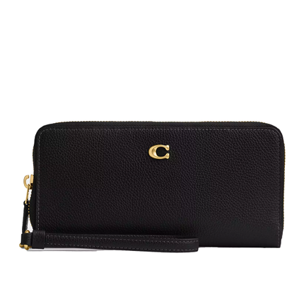 Coach Women's Essential Continental Wallet Brass/Black
