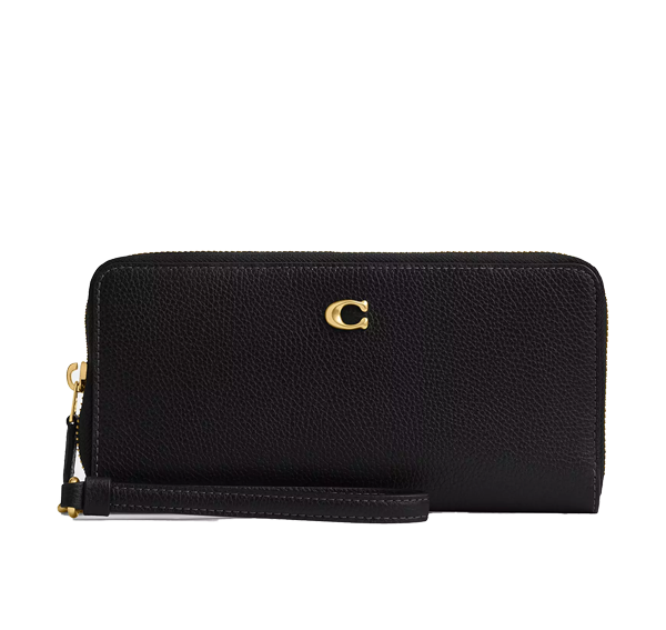 Coach Women's Essential Continental Wallet Brass/Black
