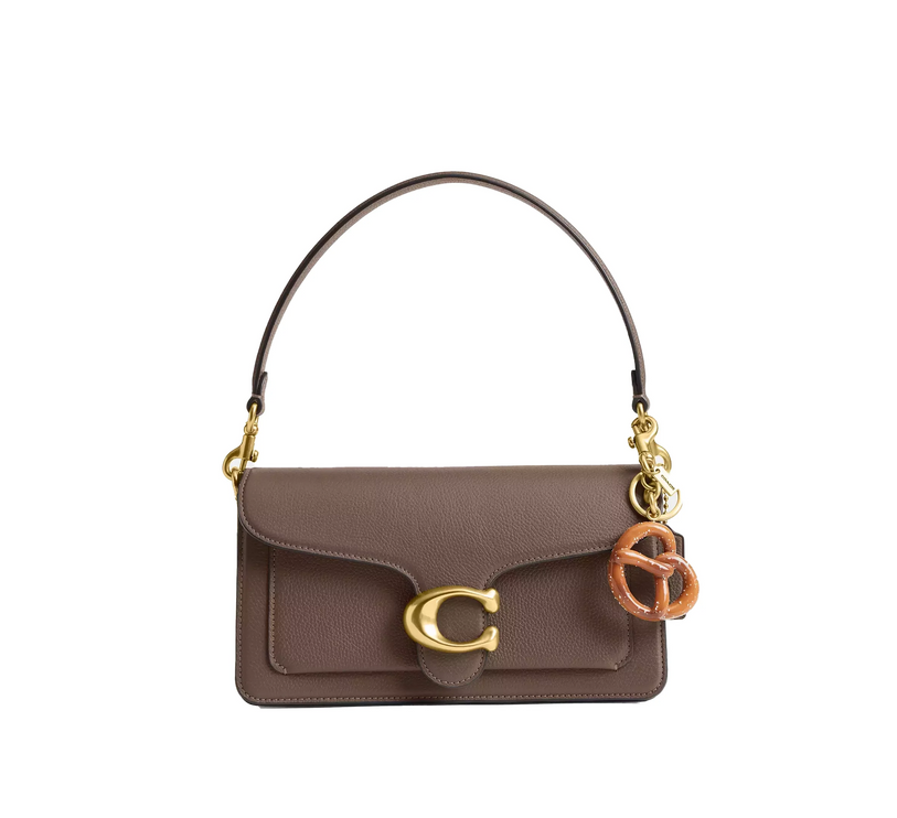 Coach Women's Small Pretzel Bag Charm Brass/Multi