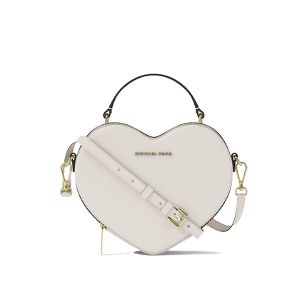 Michael Kors Women's Jet Set Small Heart Crossbody Bag Light Cream Multi/Gold