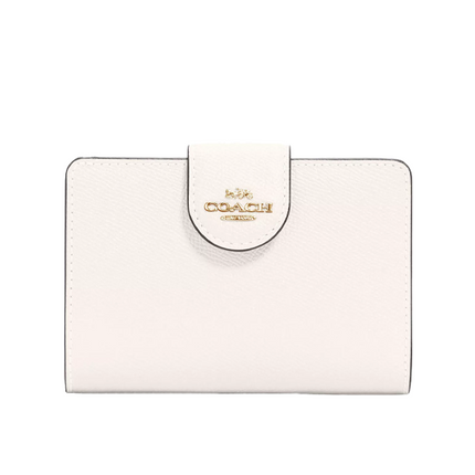 Coach Women's Medium Corner Zip Wallet Gold/Chalk
