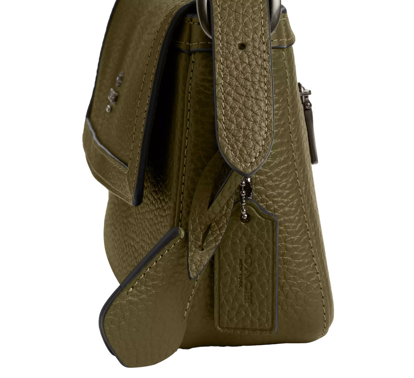 Coach Women's Etta Small Flap Shoulder Bag Gunmetal/Olive