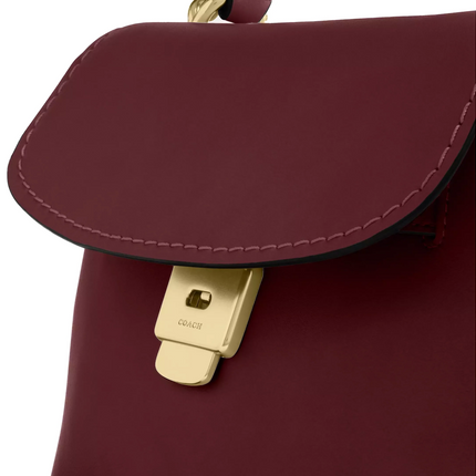 Coach Women's Emory Top Handle Bag Gold/Maroon