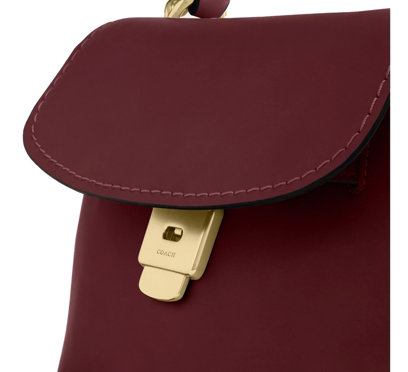 Coach Women's Emory Top Handle Bag Gold/Maroon
