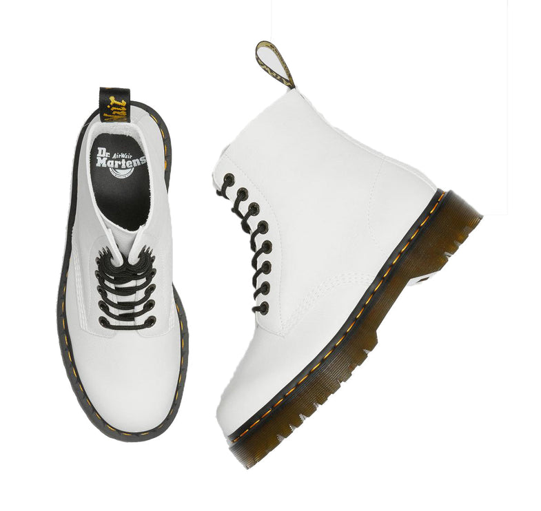 Dr. Martens Women's 1460 Pascal Bex Pisa Leather Lace Up Boots White - Özel İndirim - Hemen Kargoda