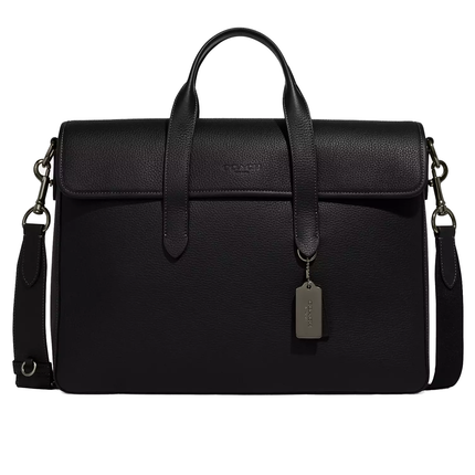 Coach Unisex Sullivan Portfolio Brief Gunmetal/Black