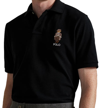 Polo Ralph Lauren Men's Classic Fit Polo Bear Mesh Polo Shirt  Polo Black