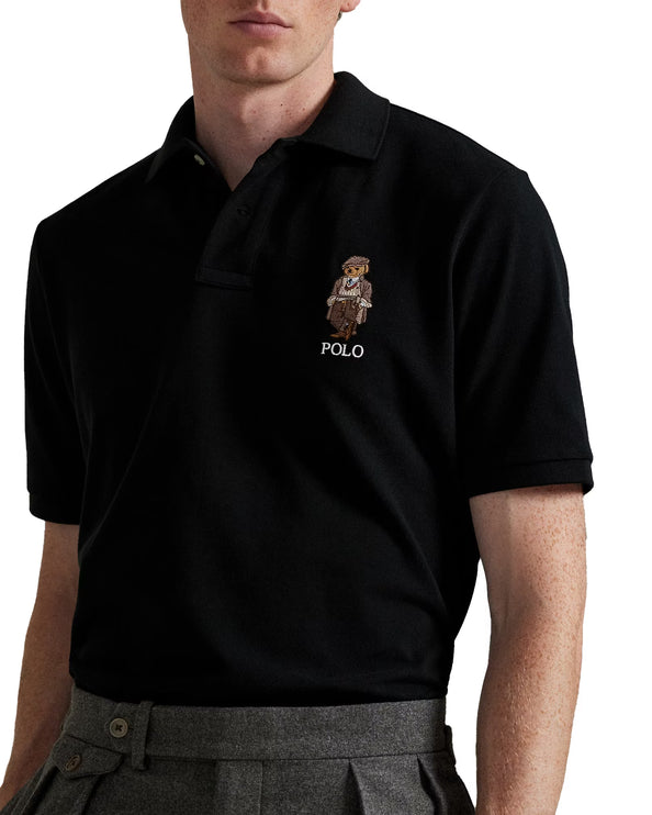 Polo Ralph Lauren Men's Classic Fit Polo Bear Mesh Polo Shirt  Polo Black