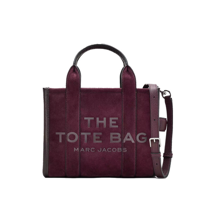 Marc Jacobs Women's The Suede Small Tote Bag Dark Plum
