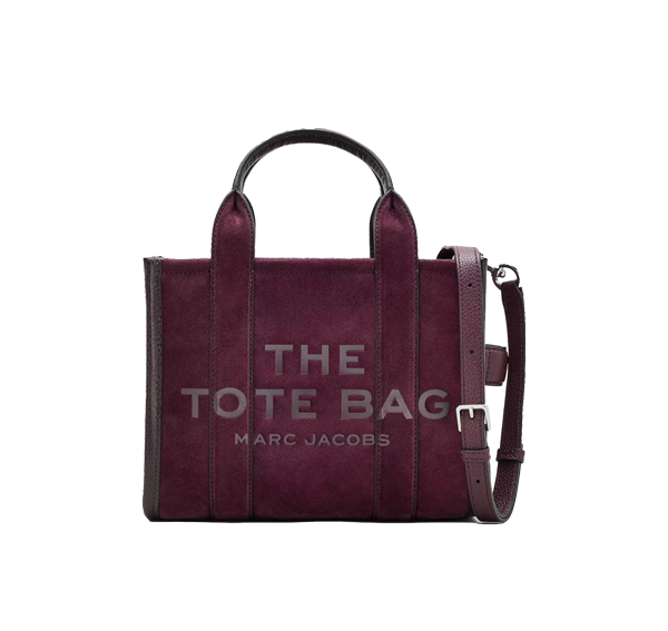 Marc Jacobs Women's The Suede Small Tote Bag Dark Plum