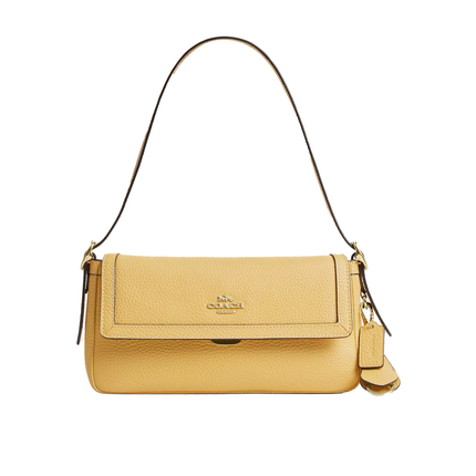 Coach Women's Etta Small Flap Shoulder Bag Gold/Soft Yellow