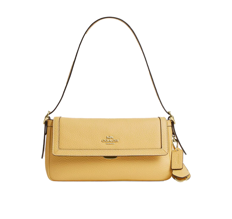 Coach Women's Etta Small Flap Shoulder Bag Gold/Soft Yellow