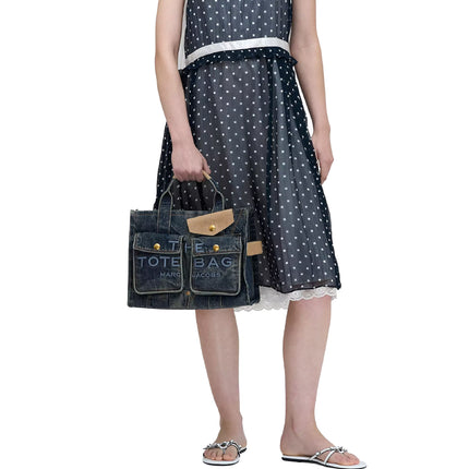 Marc Jacobs Women's The Denim Suede Medium Cargo Tote Bag