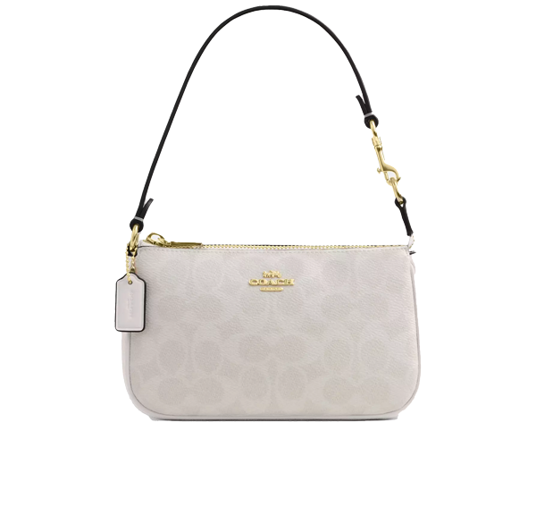 Coach Women's Nolita 19 In Signature Canvas Gold/White/Chalk